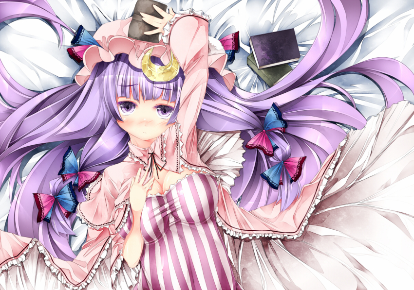 Purple eye anime girl