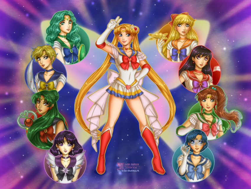6+girls aino_minako aqua_choker aqua_eyes aqua_hair aqua_sailor_collar arm_at_side arm_up arms_at_sides asymmetrical_bangs back_bow bare_legs bishoujo_senshi_sailor_moon black_hair black_sailor_collar blonde_hair blue_choker blue_eyes blue_hair blue_sailor_collar boots bow brown_hair brown_lips butterfly_wings choker clenched_hand closed_mouth collarbone covered_navel daekazu dark-skinned_female dark_skin double_bun earrings elbow_gloves full_body gloves green_choker green_eyes green_hair green_sailor_collar hair_between_eyes hair_bobbles hair_bow hair_bun hair_ornament hand_on_own_hip hand_up heart heart_choker heart_necklace high_ponytail hino_rei holding holding_ofuda holding_staff holding_sword holding_weapon inner_senshi insect_wings jewelry kaiou_michiru kino_makoto lips lipstick long_hair looking_at_viewer looking_to_the_side magical_girl makeup meiou_setsuna miniskirt mizuno_ami multicolored_skirt multiple_girls naughty_face neck necklace non-web_source ofuda orange_choker orange_sailor_collar outer_senshi parted_bangs pink_lips pleated_skirt ponytail purple_choker purple_eyes purple_hair purple_lips purple_sailor_collar red_boots red_bow red_choker red_eyes red_lips red_sailor_collar sailor_collar sailor_jupiter sailor_mars sailor_mercury sailor_moon sailor_neptune sailor_pluto sailor_saturn sailor_senshi_uniform sailor_uranus sailor_venus see-through_clothes see-through_sleeves short_hair short_sleeves skirt sleeveless smile staff standing straight_hair super_sailor_moon sword ten'ou_haruka tiara tomoe_hotaru tsukino_usagi twintails upper_body v very_long_hair weapon white_bow white_gloves wings yellow_choker