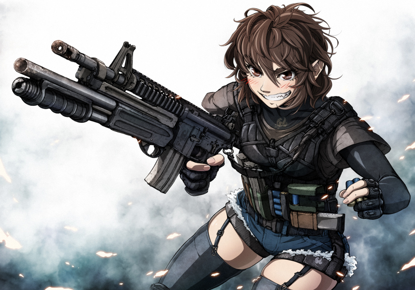 Anime girls with big guns