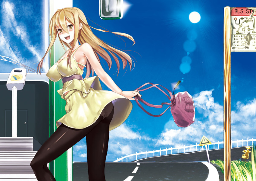 Anime girl in leggings