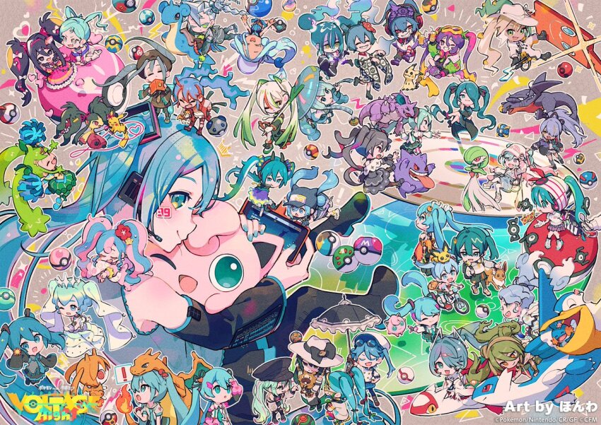 aqua_eyes aqua_hair bare_shoulders beast_ball bidoof black_thighhighs blue_eyes blue_hair blue_skirt blush bracelet bug_miku_(project_voltage) character_request charizard cherish_ball choice_specs choker dark_miku_(project_voltage) detached_sleeves diamond_(shape) dive_ball dragon_miku_(project_voltage) dream_ball dress dusk_ball earrings eevee electric_miku_(project_voltage) eyelashes fairy_miku_(project_voltage) fast_ball fighting_miku_(project_voltage) fire_miku_(project_voltage) flower flying_miku_(project_voltage) friend_ball garchomp gardevoir gen_1_pokemon gen_2_pokemon gen_3_pokemon gen_4_pokemon gen_7_pokemon gengar ghost_miku_(project_voltage) glitch gloves gradient_hair grass_miku_(project_voltage) great_ball green_hair grey_shirt ground_miku_(project_voltage) hair_between_eyes hair_flower hair_ornament hatsune_miku heal_ball heart heavy_ball holding ice_miku_(project_voltage) jewelry jigglypuff lapras latias latios legendary_pokemon level_ball long_hair long_sleeves looking_at_viewer love_ball lure_ball luxury_ball master_ball mawile mega_mawile mega_pokemon miku_day mimikyu moon_ball mudkip multicolored_hair nail_polish necktie net_ball nidoking nintendo normal_miku_(project_voltage) official_art open_mouth pale_skin pelipper pichu pikachu pink_hair pink_nails poison_miku_(project_voltage) poke_ball poke_ball_(basic) pokemon pokemon_(creature) premier_ball project_voltage psychic_miku_(project_voltage) quick_ball red_flower repeat_ball rock_miku_(project_voltage) rotom rotom_phone safari_ball shirt skirt sleeveless sleeves_past_fingers sleeves_past_wrists smile sport_ball steel_miku_(project_voltage) strange_ball thighhighs tiara timer_ball twintails two-tone_hair ultra_ball unown unown_e unown_p unown_r unown_s veil very_long_hair vocaloid wand water_miku_(project_voltage) white_gloves yellow_eyes