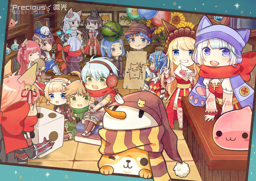 6+boys 6+girls :3 :q angeling animal animal_ears animal_on_head arch_bishop_(ragnarok_online) beanie bell black_cat black_gloves black_pants blonde_hair blue_eyes blue_hair blue_pants book boots bow breasts brown_boots brown_hair brown_hat brown_shirt brown_shorts camouflage camouflage_shorts cat cat_boy cat_ears cat_on_head chest_sarashi chibi chibi_only cleavage cleavage_cutout closed_mouth clothing_cutout commentary counter deviruchi dice dress elbow_gloves envelope fingerless_gloves fishnet_pantyhose fishnets flower food fox_boy fox_ears fruit full_body furry furry_male gauntlets gloves green_eyes green_scarf green_shirt guillotine_cross_(ragnarok_online) hair_bell hair_ornament hair_ribbon hat headdress headphones holding holding_dice holding_envelope holding_pencil holding_sign indoors jingle_bell juliet_sleeves long_hair long_sleeves looking_at_another looking_at_viewer mechanic_(ragnarok_online) medium_breasts minstrel_(ragnarok_online) multiple_boys multiple_girls on_head one_eye_closed open_mouth pants pantyhose pencil pink_hair poring puffy_sleeves purple_eyes purple_hair purple_hat ragnarok_online ranger_(ragnarok_online) red_bow red_dress red_ribbon ribbon sarashi sash scarf shirt short_hair shorts sign sitting sleeveless sleeveless_shirt slime_(creature) small_breasts smile snowysnow_(ragnarok_online) standing summoner_(ragnarok_online) sunflower sura_(ragnarok_online) tail tail_bow tail_ornament tongue tongue_out two-tone_dress w051 warlock_(ragnarok_online) watermelon white_dress white_hair yellow_flower yellow_sash
