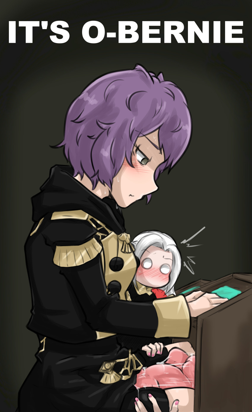 1futa 2girls bernadetta_von_varley blush clothed_sex cum cum_on_hair deepthroat edelgard_von_hresvelg emblem english_text fellatio fire_emblem fire_emblem:_three_houses futa_with_female futanari hilda_valentine_goneril leg_grab multiple_girls nail_polish nayaase_beleguii nintendo oral pink_hair purple_hair sex sitting stealth_fellatio stealth_sex surprised white_hair