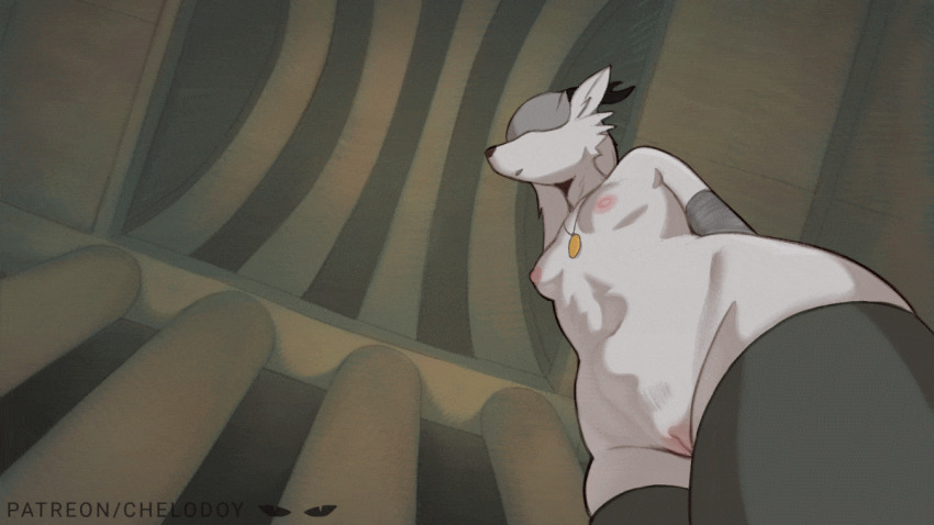 1girl animated animated_gif anus ass bloodborne bouncing_ass chelodoy nipples vicar_amelia