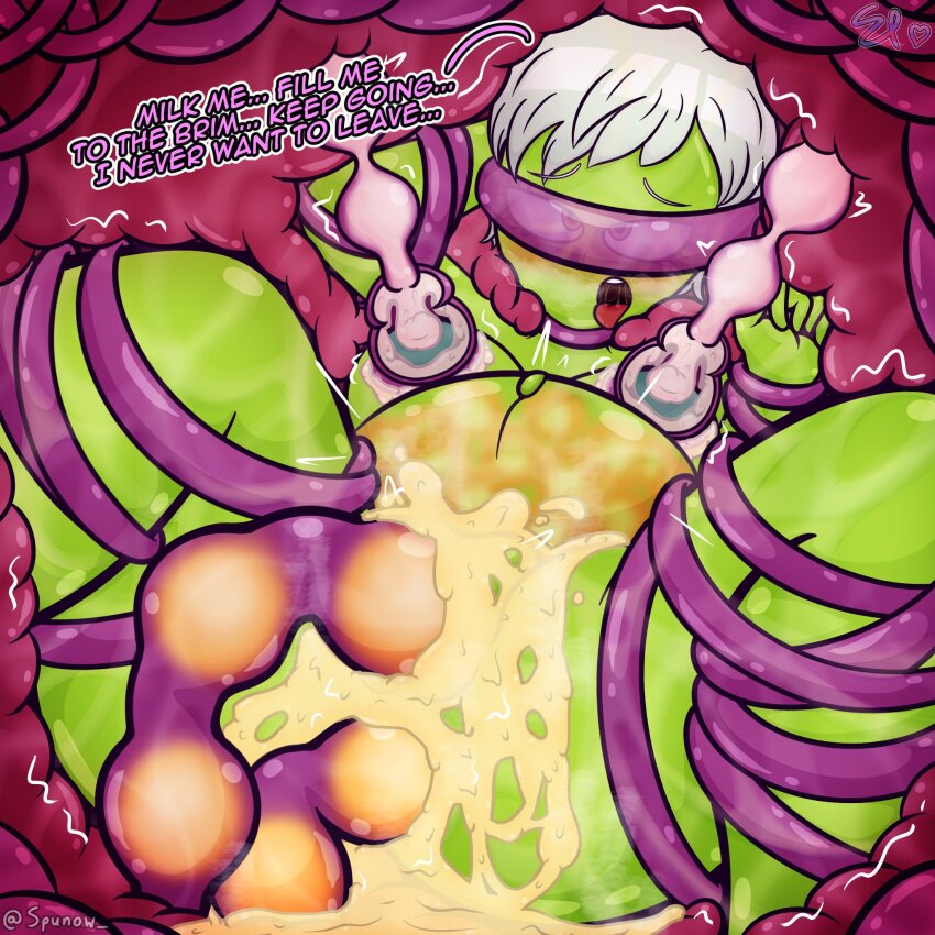 1girl ahegao alien anal arm_behind_head artist_name blindfold blindfolded blush bound bound_arms bound_legs breasts cheelai clenched_hand colored_skin corruption cum cum_flood cum_in_ass cum_in_pussy cum_on_ass cum_on_body cum_on_lower_body cum_pool cum_string cumdrip double_penetration dragon_ball dragon_ball_super dragon_ball_super_broly dripping egg egg_implantation english_text excessive_cum female_focus flesh_wall green_skin highres inflation lactation milk milk_drip milk_on_breasts milking milking_breasts milking_tentacles mind_break moaning nipples nude open_mouth orgasm ovipositor precum pregnant projectile_lactation pussy pussy_juice pussy_juice_trail rape restrained sign slime_(substance) slimy spunow submission suction_cup surprised sweat sweatdrop tagme tentacle_monster tentacle_pit tentacle_sex tentacles tongue tongue_out trapped vaginal warning_sign white_hair