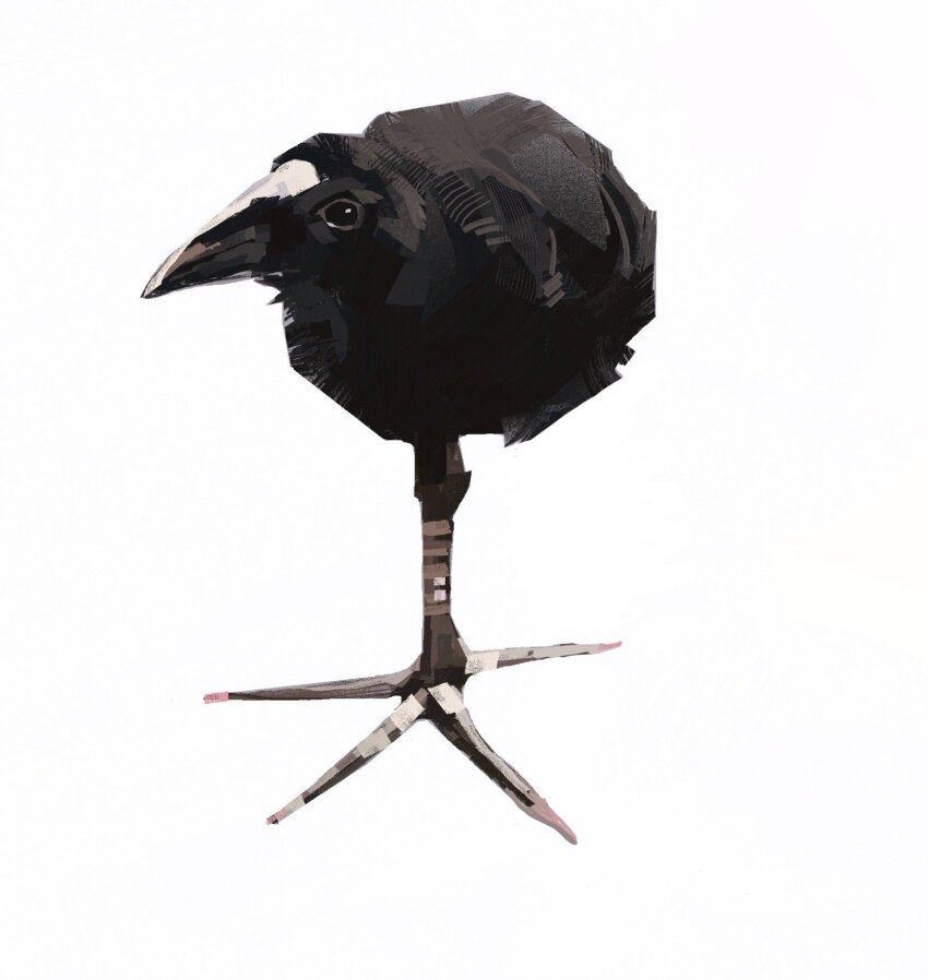 animal_focus baby_animal beak bird black_eyes chick damn!_(meme) highres junbuug large_feet meme no_humans original pukeko simple_background standing standing_on_one_leg white_background