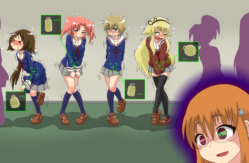 Anime girl peeing video