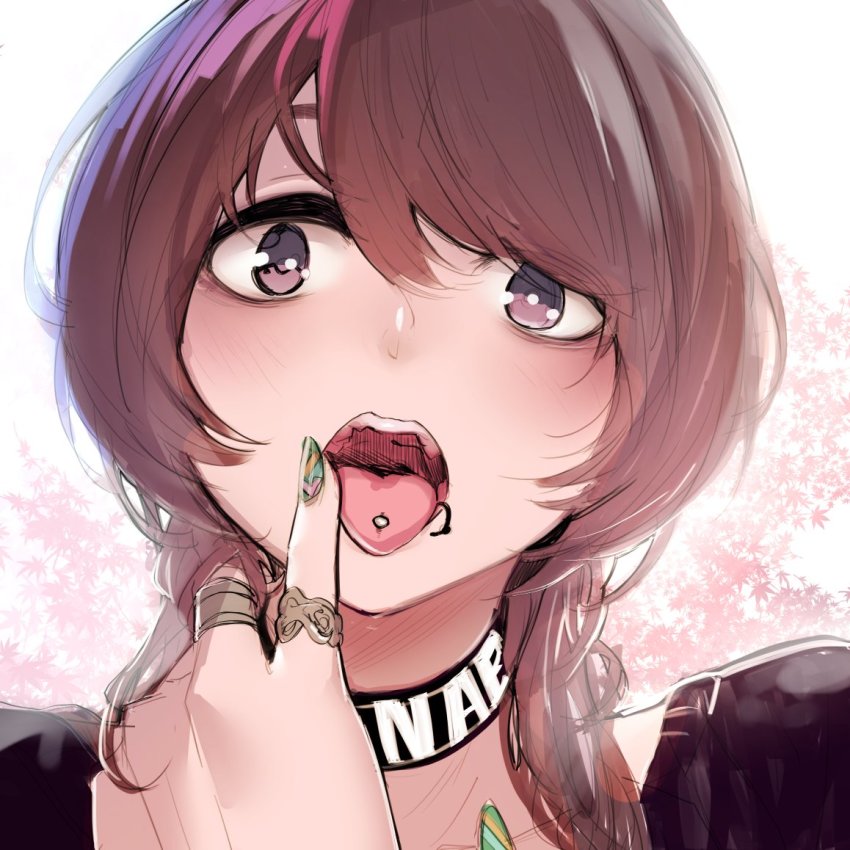 Anime girl with piercings