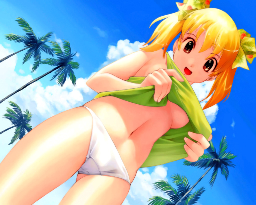 Blonde beach uncensored panties