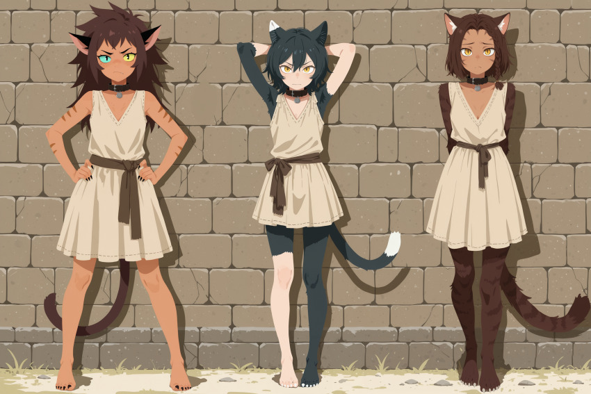 animal_ears cat_ears cat_girl cat_tail catra dungeon_meshi izutsumi khajiit matching_outfits she-ra_and_the_princesses_of_power tail the_elder_scrolls the_elder_scrolls_v:_skyrim