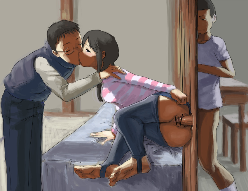 Outdoor anime cuckold voyeur