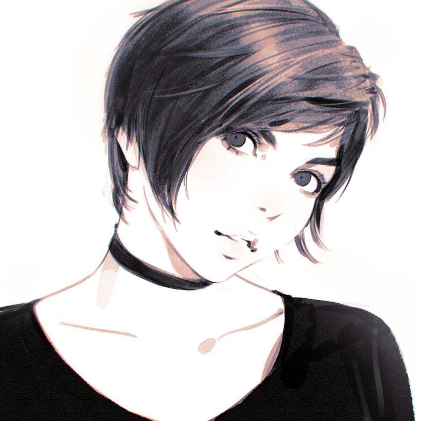Young otngagged short hair anime