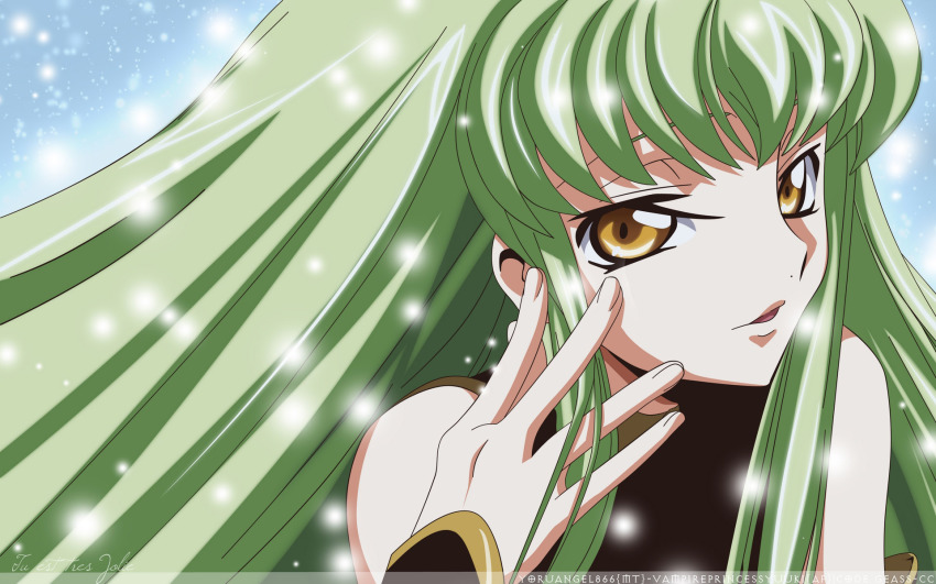 00s 1girl c.c. bad_tag close-up code_geass female_focus highres jpeg_artifacts official_art solo