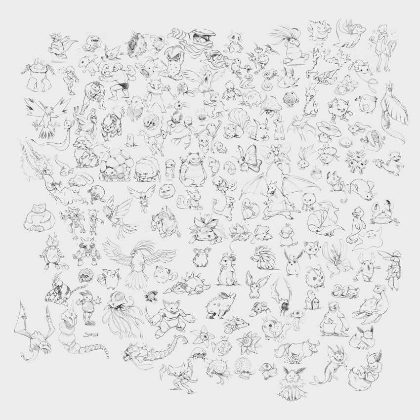 abra absurdres aerodactyl alakazam arbok arcanine articuno artist_name beedrill bellsprout blastoise bulbasaur butterfree caterpie chansey charizard charmander charmeleon clefable clefairy commentary cubone dated dewgong diglett ditto dodrio doduo dragonair dragonite dratini drowzee dugtrio eevee ekans electabuzz electrode_(pokemon) english_commentary exeggcute exeggutor farfetch'd fearow flareon gastly gen_1_pokemon gengar geodude golbat goldeen golduck golem_(pokemon) graveler greyscale grimer growlithe gyarados haunter highres hitmonchan hitmonlee horsea hypno ivysaur jigglypuff jolteon jynx kabuto_(pokemon) kabutops kadabra kakuna kangaskhan kingler koffing krabby lapras legendary_pokemon lickitung lineart machamp machoke machop magikarp magmar magnemite magneton mankey marowak meowth metapod mew_(pokemon) mewtwo moltres monochrome mr._mime muk mythical_pokemon nidoking nidoqueen nidoran nidoran_(female) nidoran_(male) nidorina nidorino ninetales nintendo no_humans oddish omanyte omastar onix paras parasect persian_(pokemon) pidgeot pidgeotto pidgey pikachu pinsir pokemon pokemon_(creature) pokemon_focus poliwag poliwhirl poliwrath ponyta porygon primeape psyduck raichu rapidash raticate rattata rhydon rhyhorn sandshrew sandslash scyther seadra seaking seel shellder simple_background simz slowbro slowpoke snorlax spearow squirtle starmie staryu tangela tauros tentacool tentacruel vaporeon venomoth venonat venusaur victreebel vileplume voltorb vulpix wartortle weedle weepinbell weezing white_background wigglytuff zapdos zubat