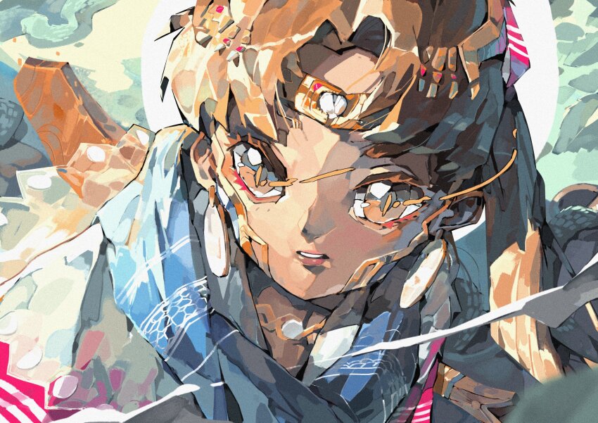 1girl bishoujo_senshi_sailor_moon blonde_hair earrings eye_trail highres jewelry light_trail long_hair meme parted_lips patrick_ganas sailor_moon sailor_moon_redraw_challenge_(meme) solo tiara upper_body