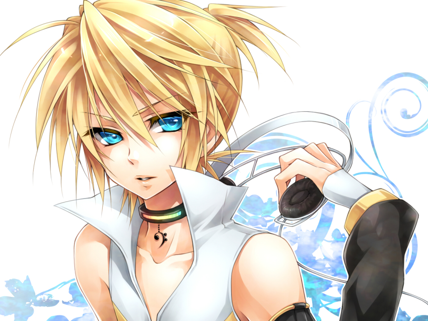 Anime boy with blonde hair and glasses