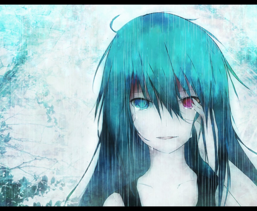 Anime dark blue hair