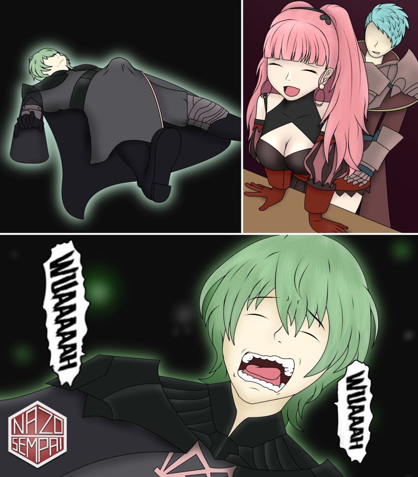 caspar_von_bergliez fire_emblem fire_emblem:_three_houses hilda_valentine_goneril kazuya_crying_(meme) male_byleth_(fire_emblem) meme nazosempai netorare nintendo sex tagme