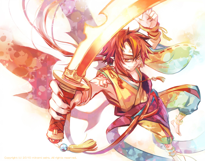 Orange hair anime male