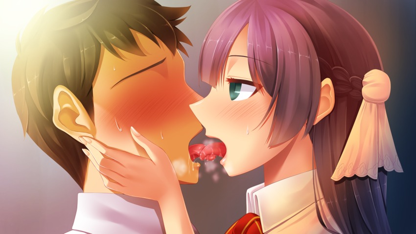 Anime french kissing